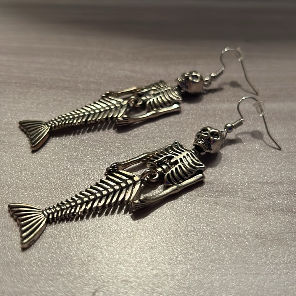 Skeleton Mermaid Earrings 🧜‍♀️